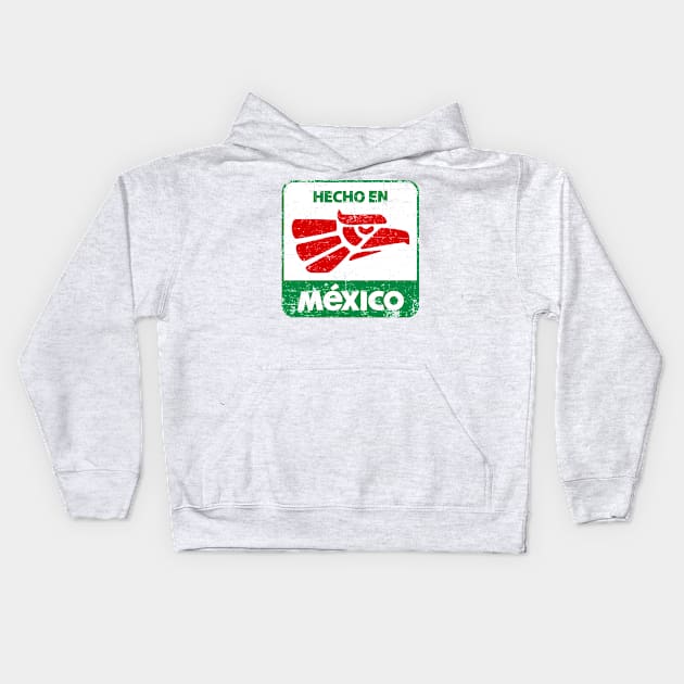 Hecho en México - Grunge design Kids Hoodie by verde